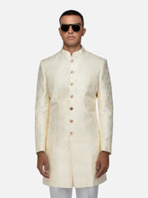 Cream Raindrop Sherwani